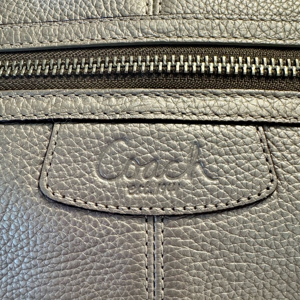 Coach Penelope Metallic Pebbled Leather Shoulder Bag - Picture 2 of 15